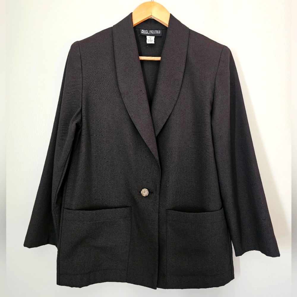Vintage charcoal grey/black blazer (size 4 Petite)